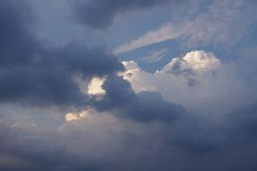 purple and white Clouds in Sky