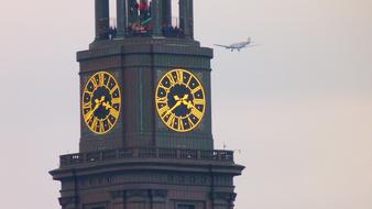 Beautiful steeple of the St Michaelis church in Hamburg, Germany