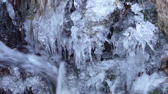 ice as a decoration of winter close-up