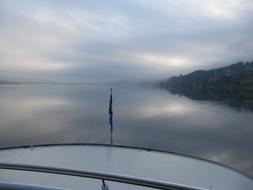 morning fog over lake hallwil