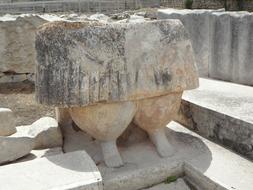 ancient stone statue in archeology