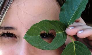 Eyes Green Leaves