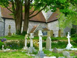 traditional old cemetery in england