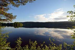 landscape of lake Water Mirroring
