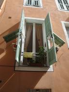 French window In Villefranche-Sur