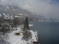 panoramic view of winter landscapes in Bonigen