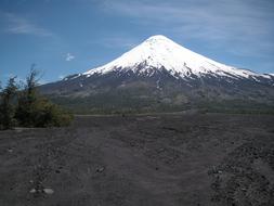 Snow Cap of Volcano Chile