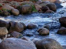 Stones on Water Stream coast