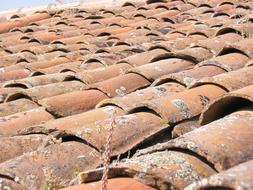 Texture of the old building roof, in Texas, America