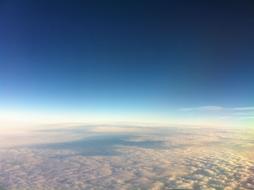 View of the colorful clouds and blue sky