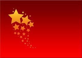 christmas star greeting card red