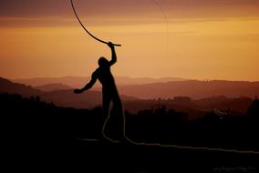 human angler evening sky horizon