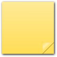 Yellow sticky note with fold, clipart