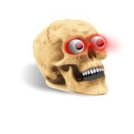 skull with red glowing eyes