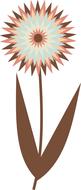 flower pastel brown drawing