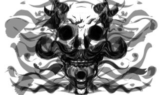 Demonic Skull Illustration
