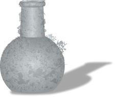 decoration, grey soapstone vase, render