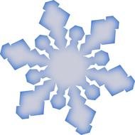 light blue snowflake on white background