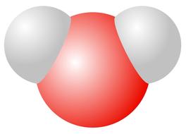 oxygen molecule on white background