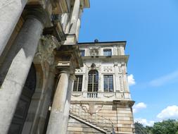 historic architecture in dresden park close up