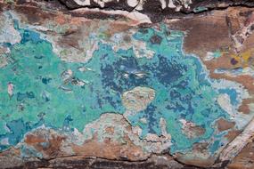 Colorful Turquoise old wall