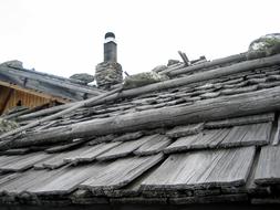 Roof Hut Alpine close-up