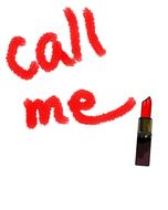 call red lipstick message romantic