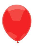 Shiny, red balloon, at white background, clipart