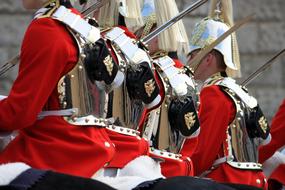 Household Cavalry Mounted Soldiers in England