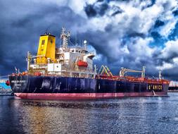 ship near the harbor in amsterdam