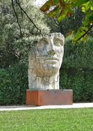 Head Stone Sculpture Statue in park