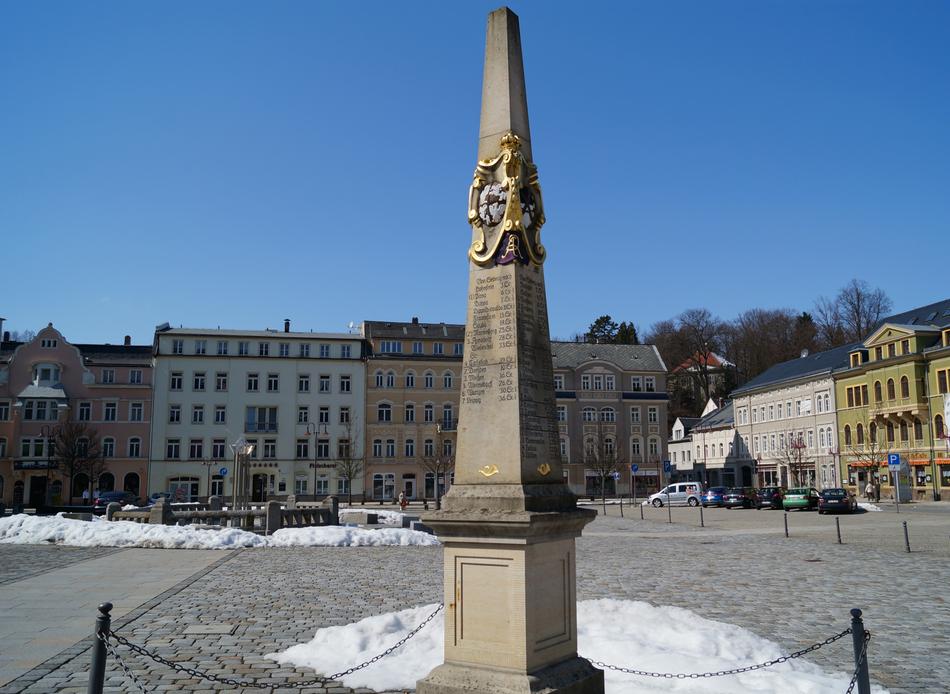 Postmeilensaulen Saxon Distance square