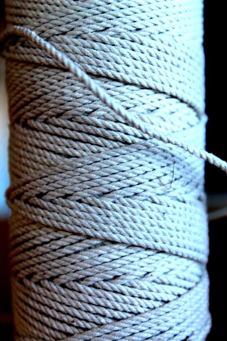 twine on a spool close-up