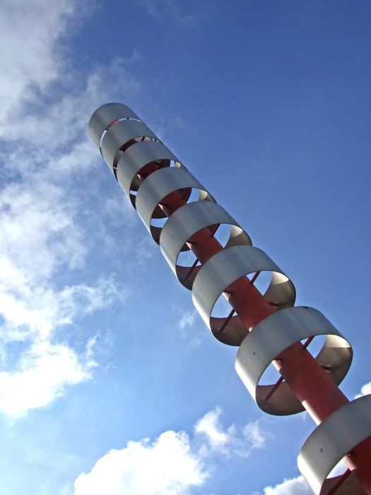 Modern Metal Art at blue sky