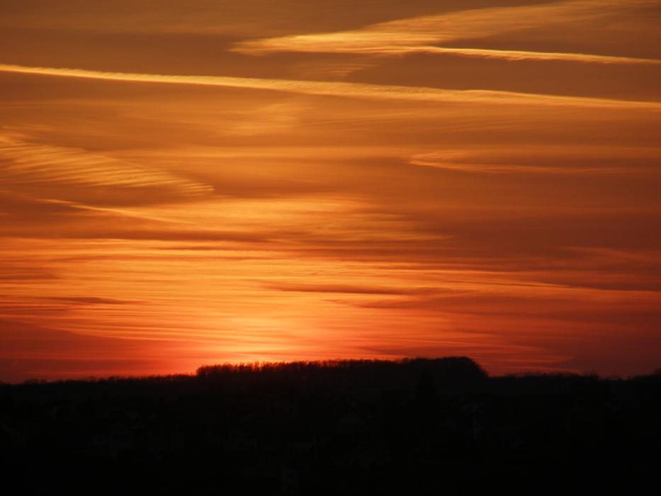 Scratched sunset Sky