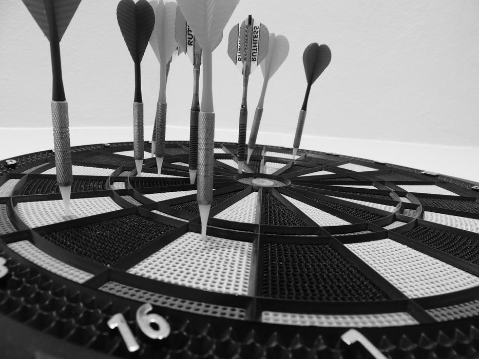 Darts target close up
