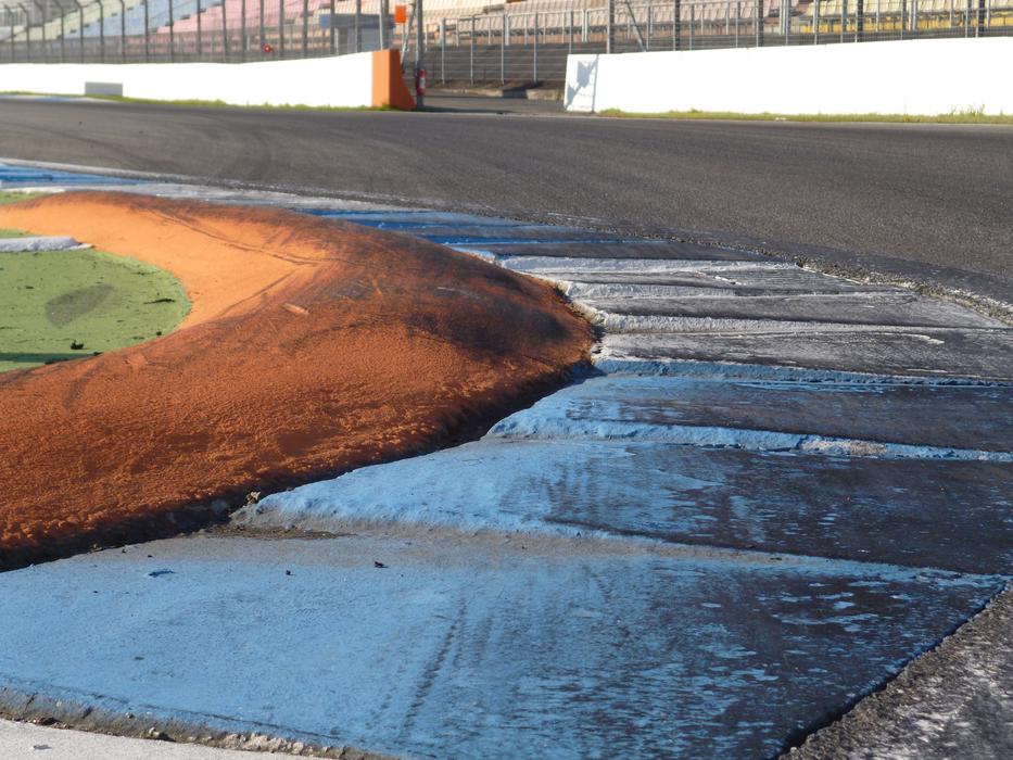 Circuit of the race track in Hockenheim, Germany