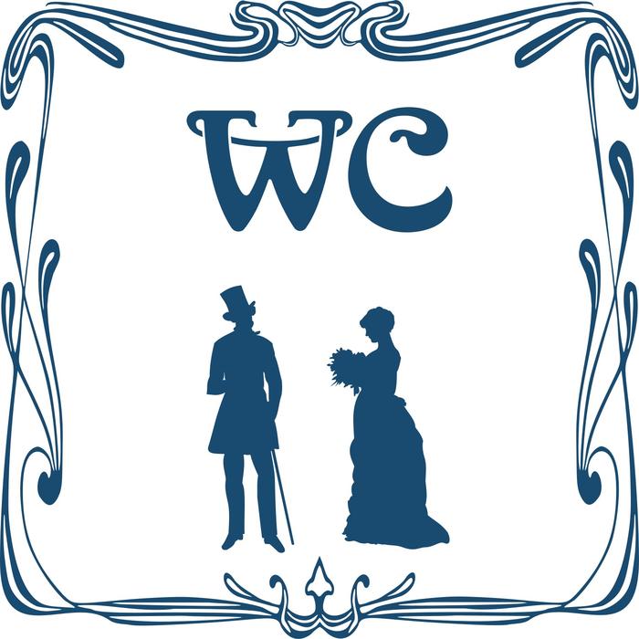 door decorative plaque for toilet