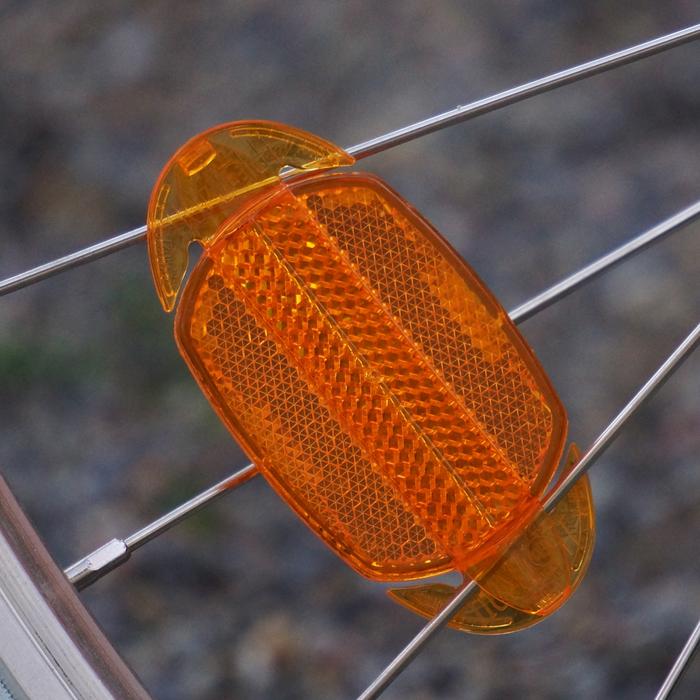closeup view of Bicycle Spoke Reflectoror