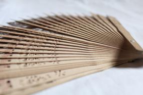 Hand Fan Chinese close-up in blurred background