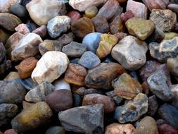 Close-up of the collection of the colorful and beautiful semi-precious stones