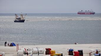 fishing boats in North Sea port