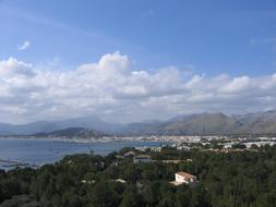 bay at scenic coast, spain, mallorca, Port De PollenÃ§a