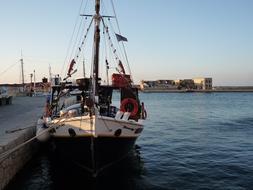 Island Crete port boat