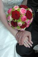 Wedding Bridal Bouquet Hands