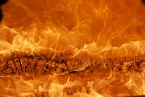 Wood Fire Flame glow