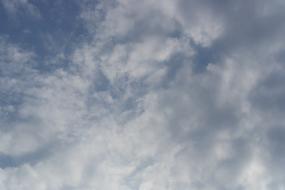 Beautiful, blue sky with white and grey clouds