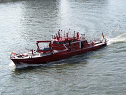 Fire Ship in river