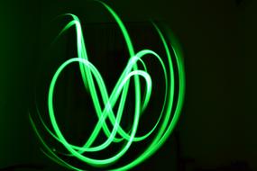 Neon Light Painting Green