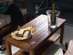 Teak Table at Coffee cafe